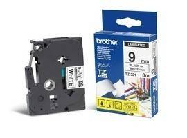 Cinta Brother Tze221 Negro/Blanco 9Mm X 8Mm - TZE221