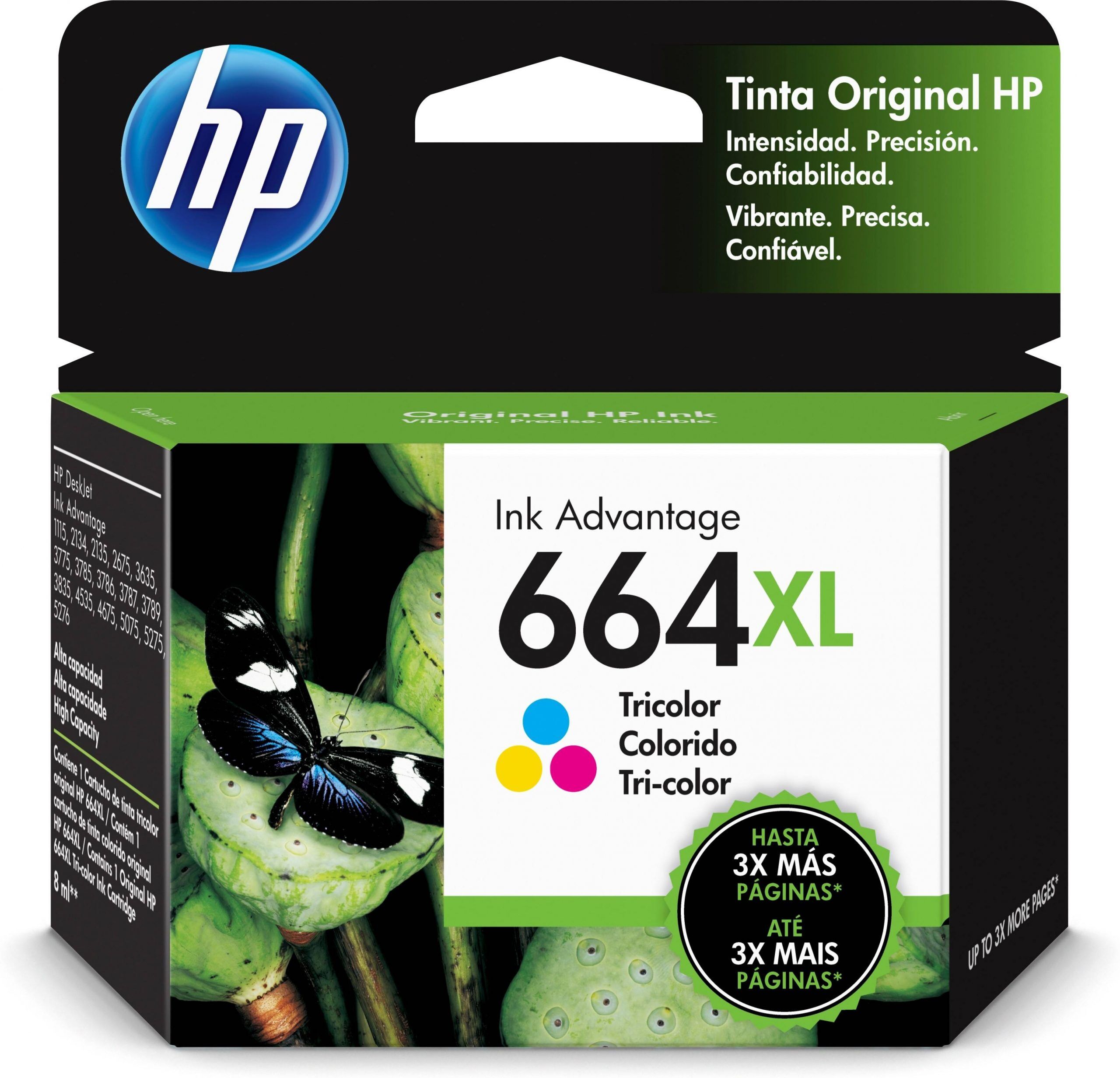 Cartucho De Tinta Hp 664Xl Tricolor Original (F6V30Al) - F6V30AL