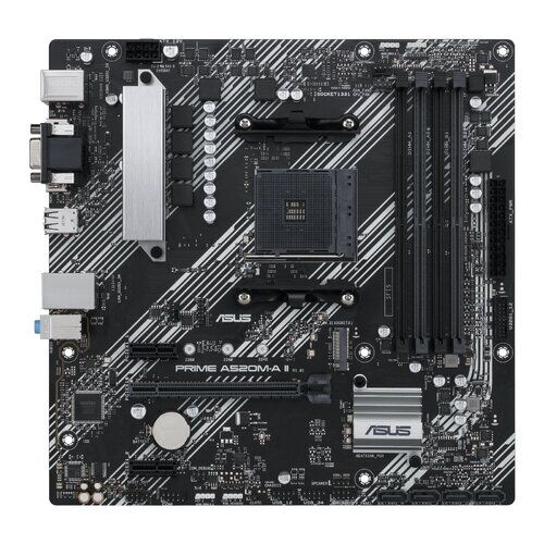 Tarjeta Madre ASUS PRIME A520M-A II/CSM - Socket AM4 - 4xDDR4 - 2133/3200/4800(OC) MHz - HDMI - VGA - DisplayPort - USB 2.0/3.2 - Micro ATX - PRIME A520M-A II/CSM