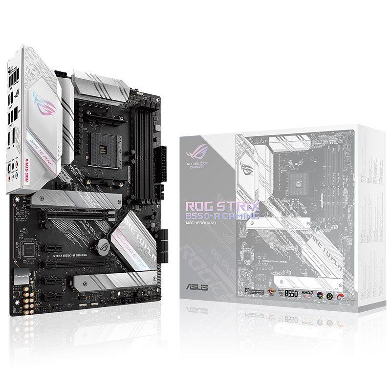 Tarjeta Madre ASUS ROG STRIX B550-A GAMING - Socket AM4 - 4x DDR4 - 2133/3200/4600(O.C) MHz - HDMI - DisplayPort - USB 2.0/3.2 - ATX - ROG STRIX B550-A GAMING