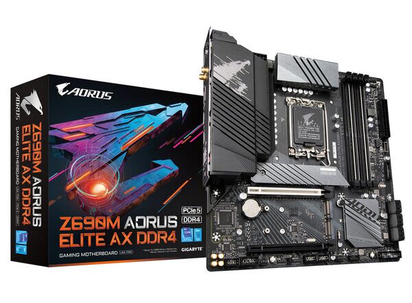 Tarjeta Madre Gigabyte Z690 AORUS ELITE AX DDR4 - Socket 1700 - 4xDDR4 - 2133/3200/5333(O.C.) MHz - HDMI - DisplayPort - USB 2.0/3.2 - ATX - Z690 AORUS ELITE AX DDR4