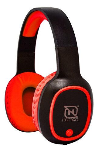 Audífonos Necnon NBH-04 PRO - Inalámbrico/Alámbrico - 3.5mm - Bluetooth - Negro con Rojo - NBAB042500